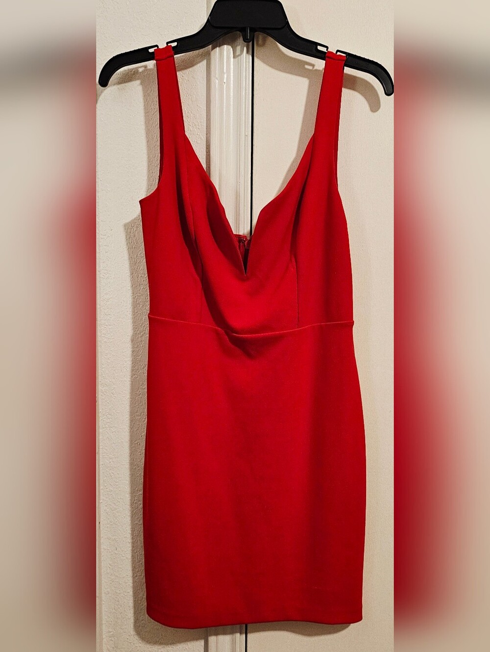 Express Red Sleeveless V-Neck Mini Dress